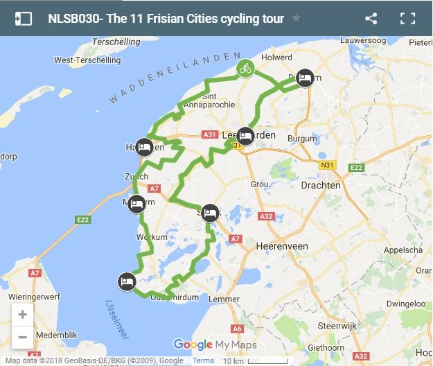 Tour en bici por las 11 ciudades frisias de Holanda