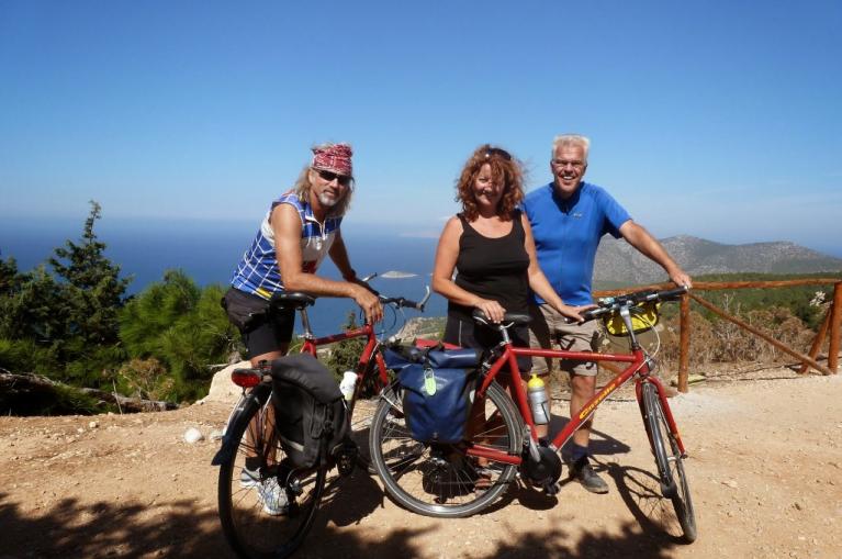 Ciclista en la isla de Rodas