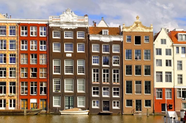 Casas típicas de Amsterdam