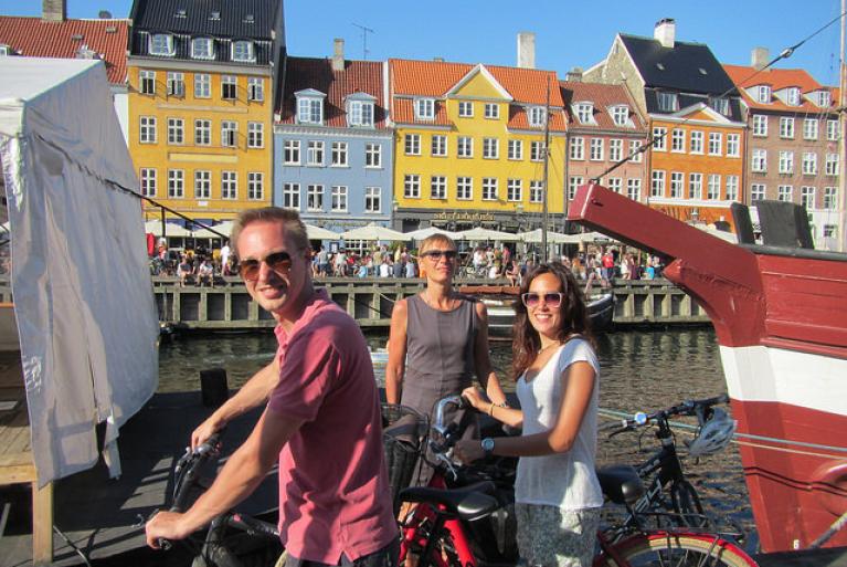 Familia en bici en Copenhague