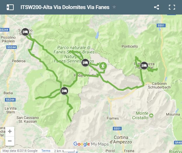 Rutas a pie Alto Adige-Fanes y Sennes