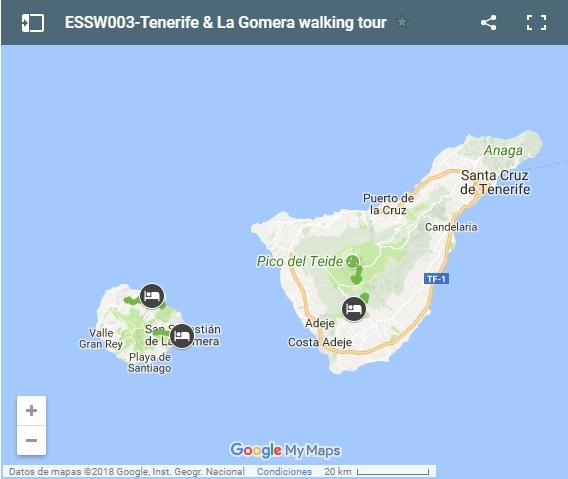 ESSW003-Tenerife & La Gomera walking tour-map