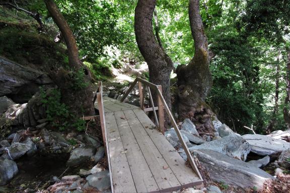 Puente de Madera en el Andros Trail