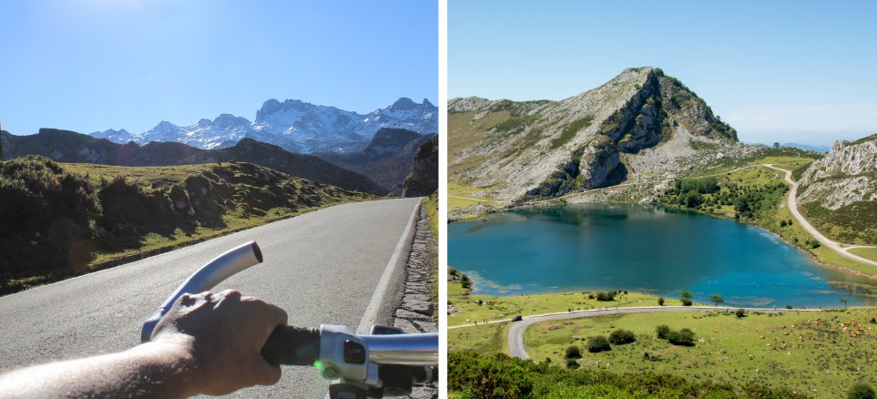 Fotos subiendo a Lagos de Covadonga en bici